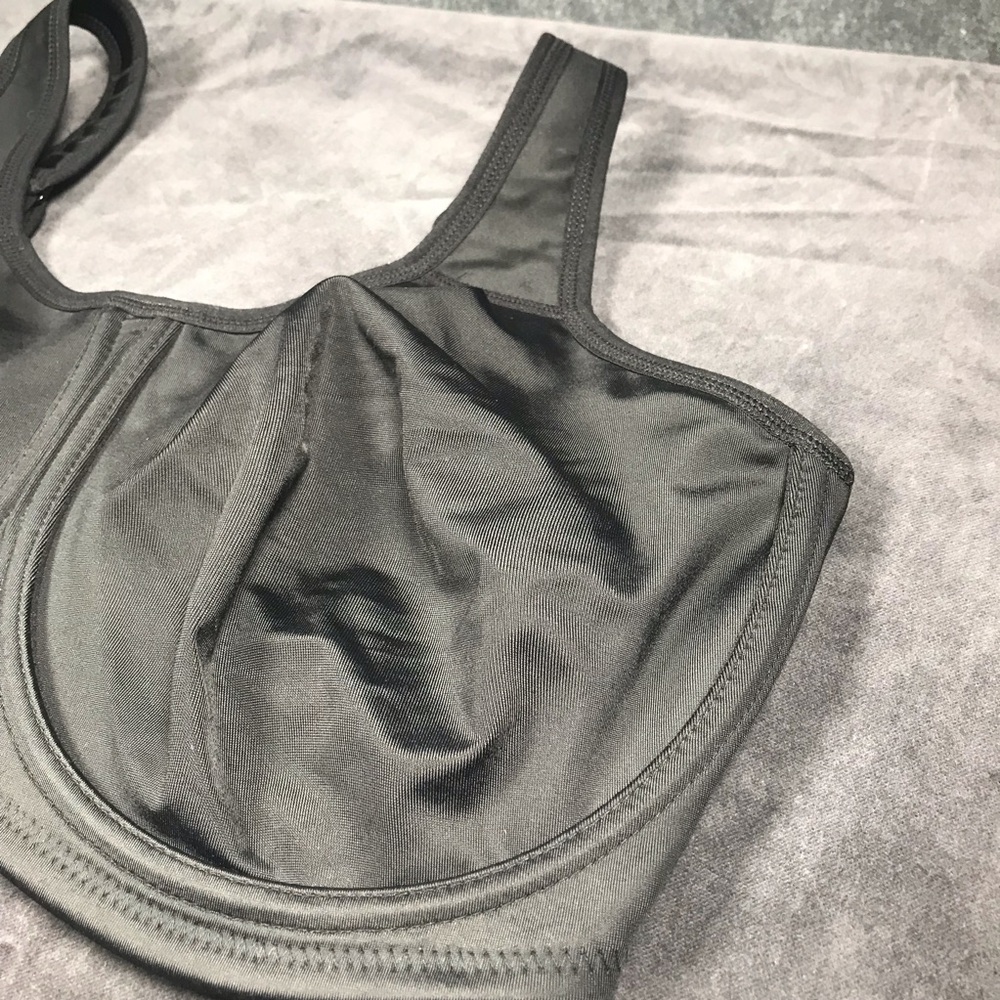 Wacoal 855170 Simone Sport Underwire Bra Black 38G Full Coverage Unlined - Picture 3 of 13